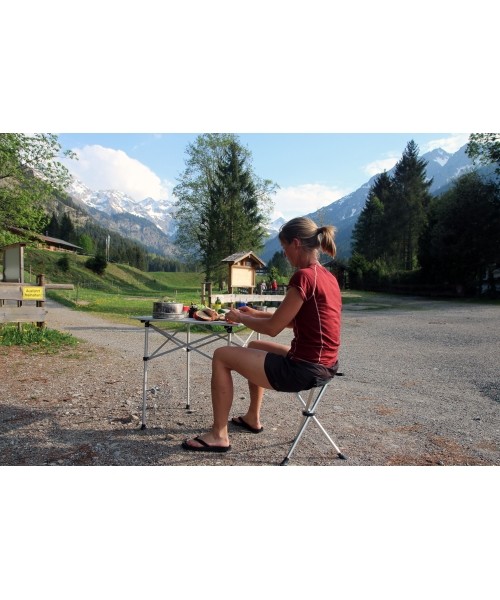 3-leg Folding Stool BasicNature Sandwich, Black