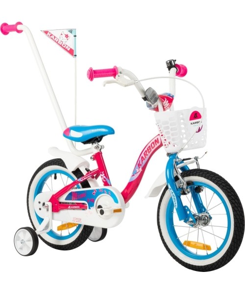 Children's and Junior Bikes : Dviratis Karbon Mimi 14 pink-blue
