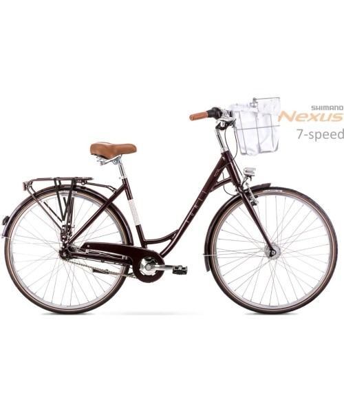 Linnarattad Romet: Dviratis Romet Pop Art Lux 28" Alu 2022 bordo mat