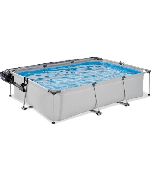 EXIT Soft Grey pool 300x200x65cm with filter pump and dome - grey