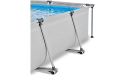 EXIT Soft Grey pool 300x200x65cm with filter pump and dome - grey