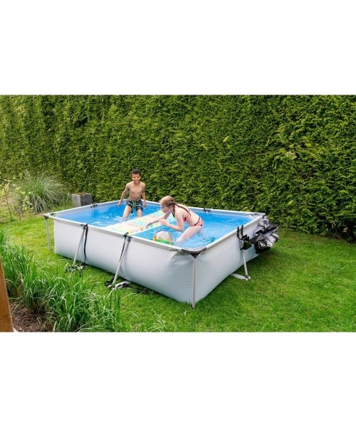 EXIT Soft Grey pool 300x200x65cm with filter pump and dome - grey