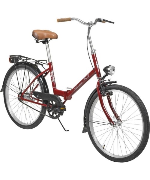 Linnarattad : Dviratis AZIMUT Fold 24" 2023 burgund shiny