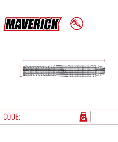 Winmau Maverick 80% tungsten steel tip darts