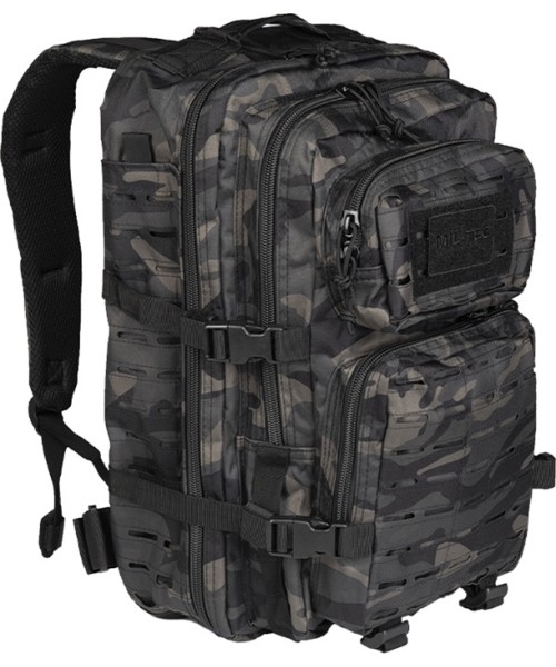 Seljakotid matkale MIL-TEC: DARK CAMO LASER CUT ASSAULT BACKPACK LG