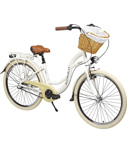Linnarattad : Dviratis AZIMUT Sarema ALU 26" 3-speed 2023 light cream shiny