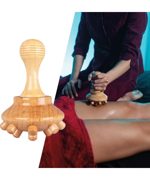 Väike masseerijad inSPORTline: Medinis grybo formos masažuoklis inSPORTline Rostas