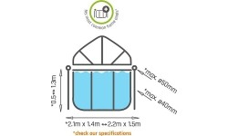 EXIT pool dome 220x150cm