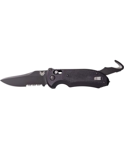 Jahi- ja ellujäämisnoad Benchmade: Benchmade 9170SBK Auto Triage sulankstomas peilis.
