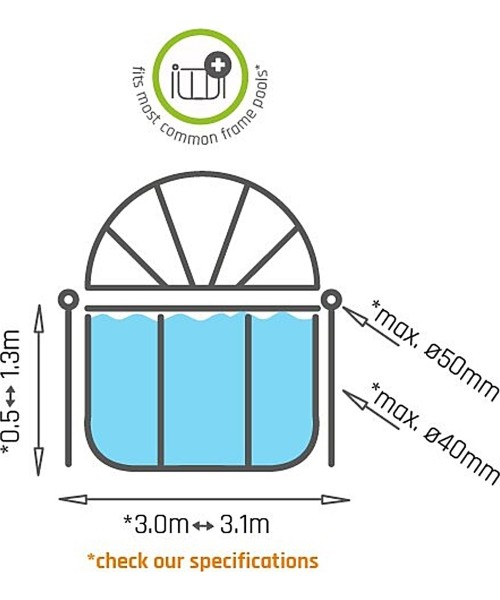 EXIT pool canopy ø300cm