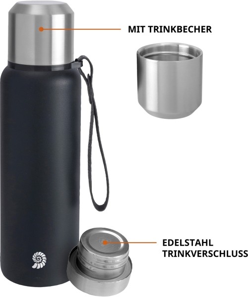 Termos Origin Outdoors Vacuum PureSteel, 0,5 l, must