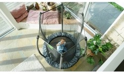 EXIT Tiggy junior trampoline with safety ø140cm - black/grey
