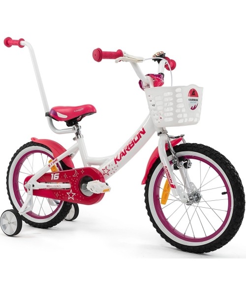 Laste- ja noortejalgrattad : Dviratis Karbon Star ALU 16 white
