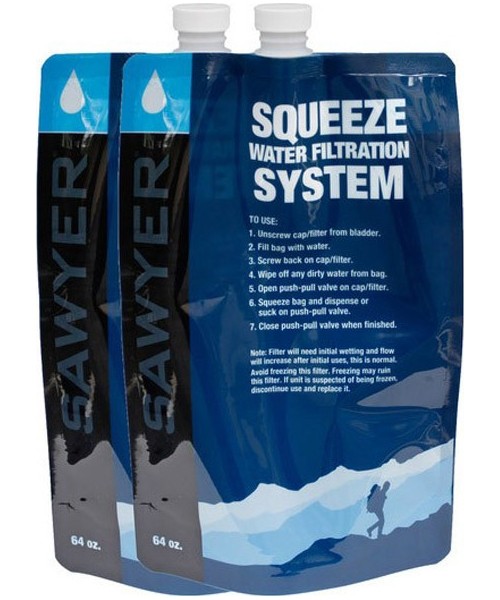 Kokkupandavad pudelid Sawyer: Squeeze Pouch Sawyer SP114 2L - 2 dalių rinkinys
