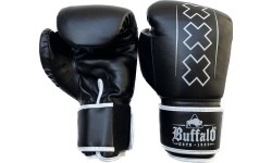 Buffalo Outrage boxing gloves black and white 14oz