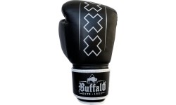 Buffalo Outrage boxing gloves black and white 14oz