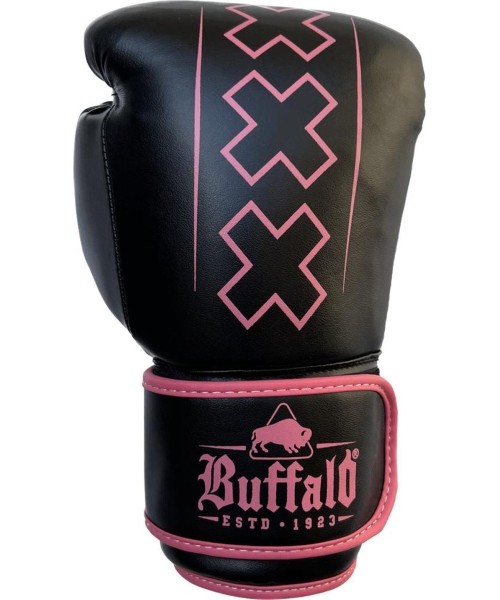 Buffalo Outrage boxing gloves black and pink 14oz
