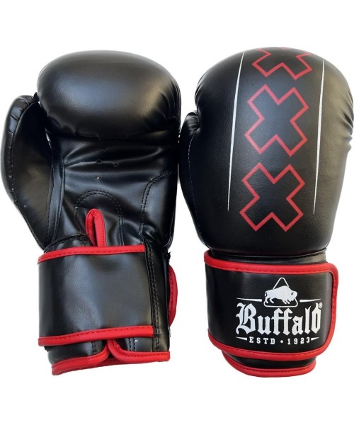 Boksikindad Buffalo: Buffalo Outrage poksikindad mustad ja punased 14oz