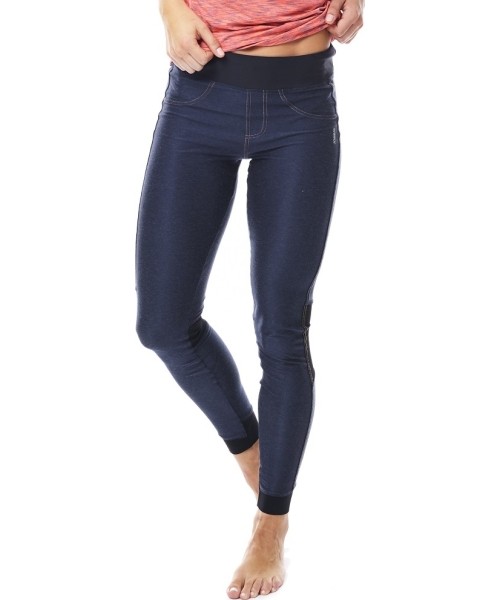 Ladies sport leggings Jobe Discover Denim - Blue