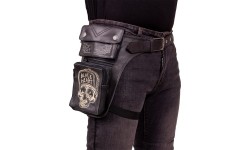 Thigh Bags W-TEC Black Heart: Motorcycle Thigh Bag W-TEC Black Heart Garage Built