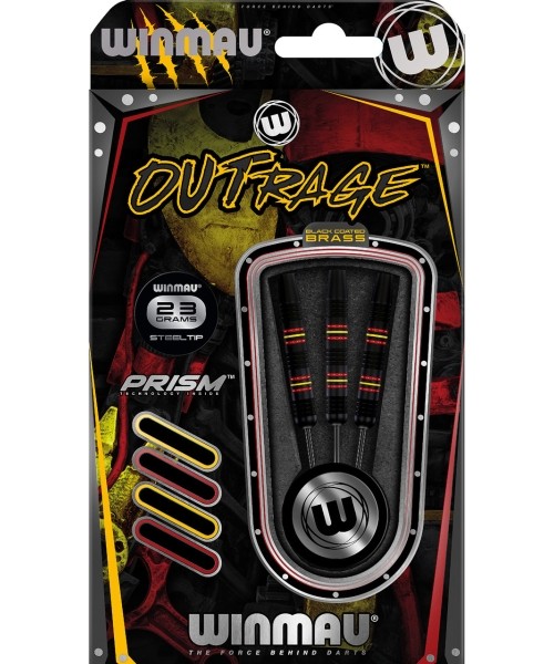 Noolemängu nooled Winmau: Winmau Outrage messingist teraskärje nooled