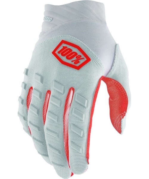Meeste motokross-kindad 100%: Motocross Gloves 100% Airmatic Silver
