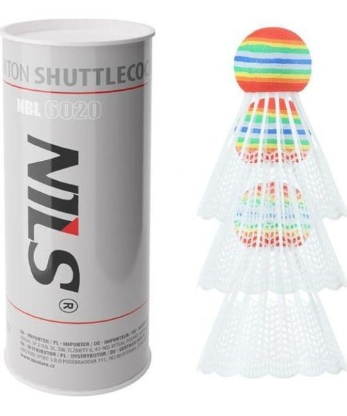 Sulgpallid Nils: Nailoniniai badmintono plunksniukai Nils NBL6020, 3 vnt.