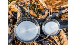 Roostevabast terasest praepann Primus Campfire, 21 cm