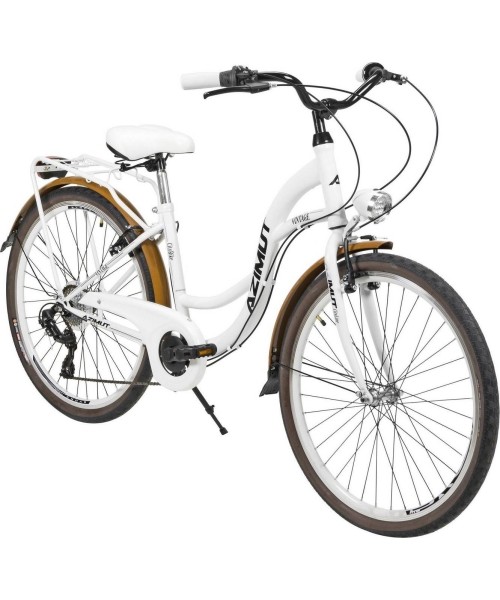 Linnarattad : Dviratis AZIMUT Vintage TX-7 26" 2023 white-cream matt