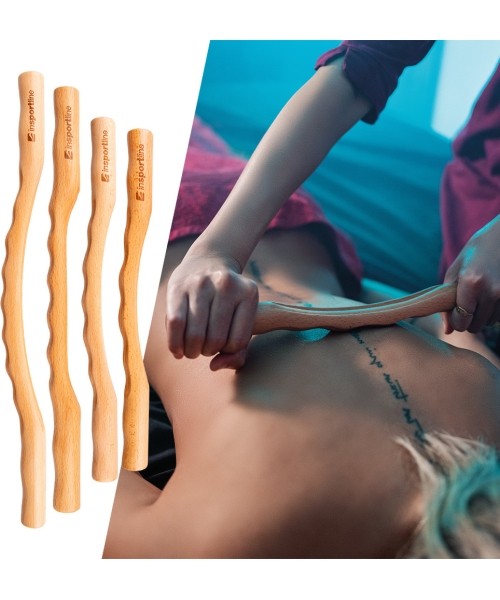 Väike masseerijad inSPORTline: Medinis grandymo pagaliukų rinkinys inSPORTline Jarosa rinkinys