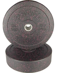 Kummikattega raskusketas Eco Bumper Plate Queen Proud, 20 kg