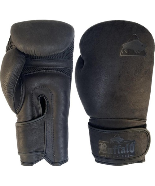 Boksikindad Buffalo: "Buffalo" odos bokso pirštinės juodos 14oz