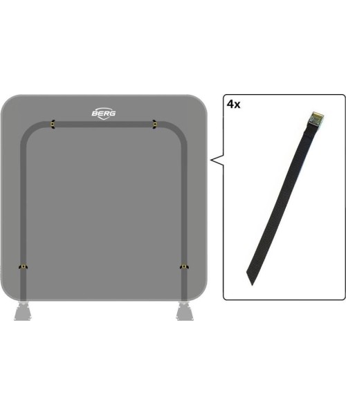 Trampoline Spare Parts BERG: AeroWall - Attachment Band + Buckle (4x)