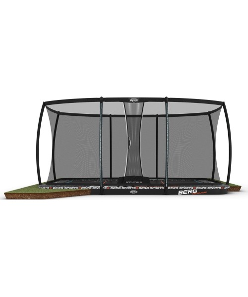 Maasisse paigaldatavad batuudid BERG: BERG SPORTS Ultim Pro Bouncer FlatGround 500 + turvavõrk XL