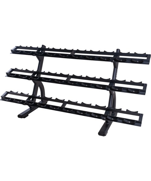 Dumbbell Stands inSPORTline: Trijų lentynų viengubų hantelių stovas inSPORTline GymRack III