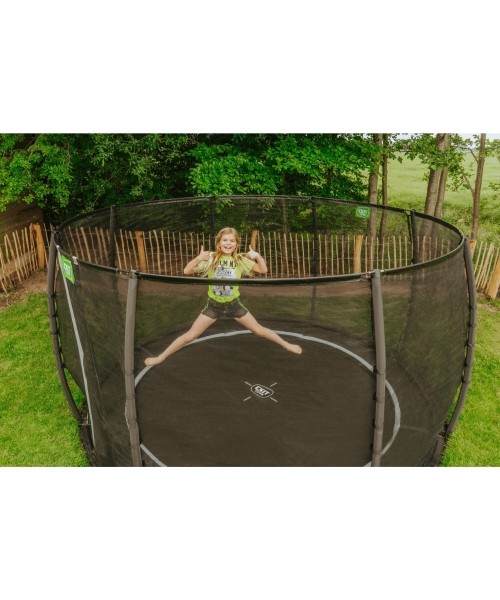 EXIT Dynamic maapinnaga batuut ø305 cm turvavõrguga – must