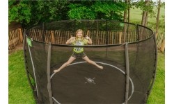 EXIT Dynamic maapinnaga batuut ø305 cm turvavõrguga – must