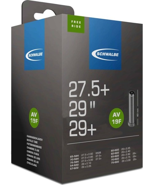 Kindad ja kiivrid : Schwalbe jalgrattarehvi toru, 27.5x2.60/3.00 29x2.35/3.00 (60/85-658/622), AV 40mm, karbis