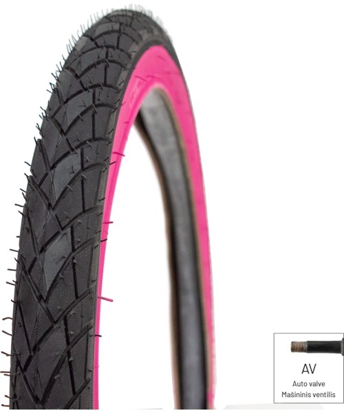 Kindad ja kiivrid : Rehv koos sisekummiga Dsi, 18x1.75 (47-355) AV40, roosa