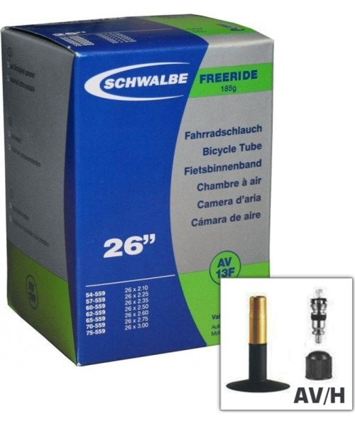 Kindad ja kiivrid : Schwalbe jalgrattarehvi toru, 26x1.50/2.50 (40/62-559), AV 40mm