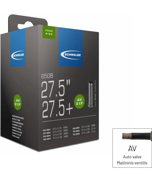 Gloves & Helmets & Accessories : Bicycle Tube Schwalbe, 27.5x2.10/3.00 (54/76-584), AV40