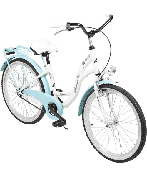 Linnarattad : Dviratis AZIMUT Julie 24" 2023 white-turquoise