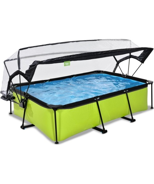 EXIT Lime pool 220x150x65cm with dome and filter pump - green