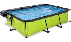 EXIT Lime pool 220x150x65cm with dome and filter pump - green
