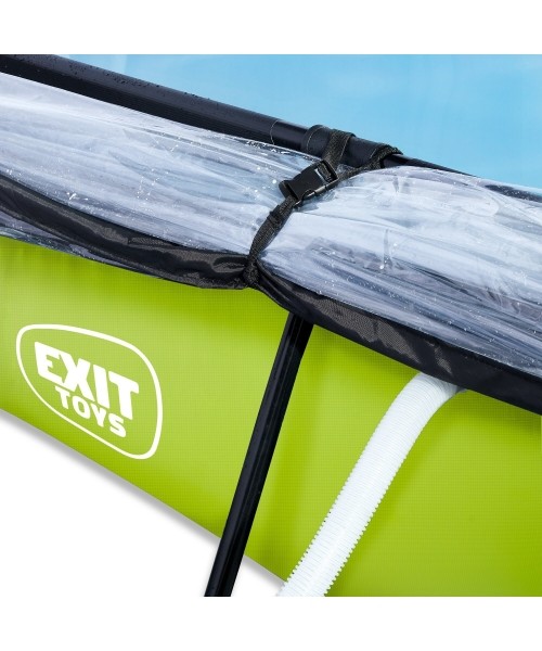 EXIT Lime pool 220x150x65cm with dome and filter pump - green