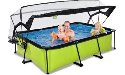 EXIT Lime pool 220x150x65cm with dome and filter pump - green