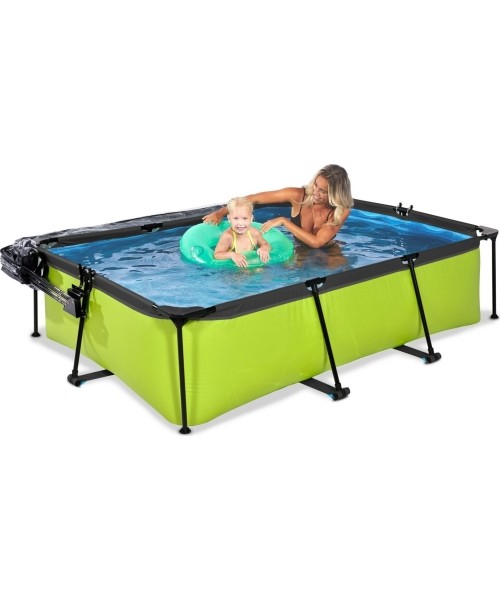 EXIT Lime pool 220x150x65cm with dome and filter pump - green