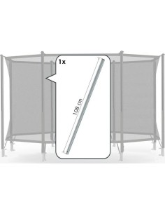 Ohutusvõrgu ülemine toru Comfort, Berg, 108 cm