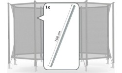 Ohutusvõrgu ülemine toru Comfort, Berg, 108 cm
