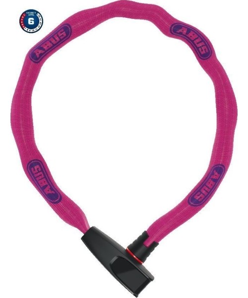 Kindad ja kiivrid Abus: Spyna Abus 6806K/85 NEON pink (square chain)